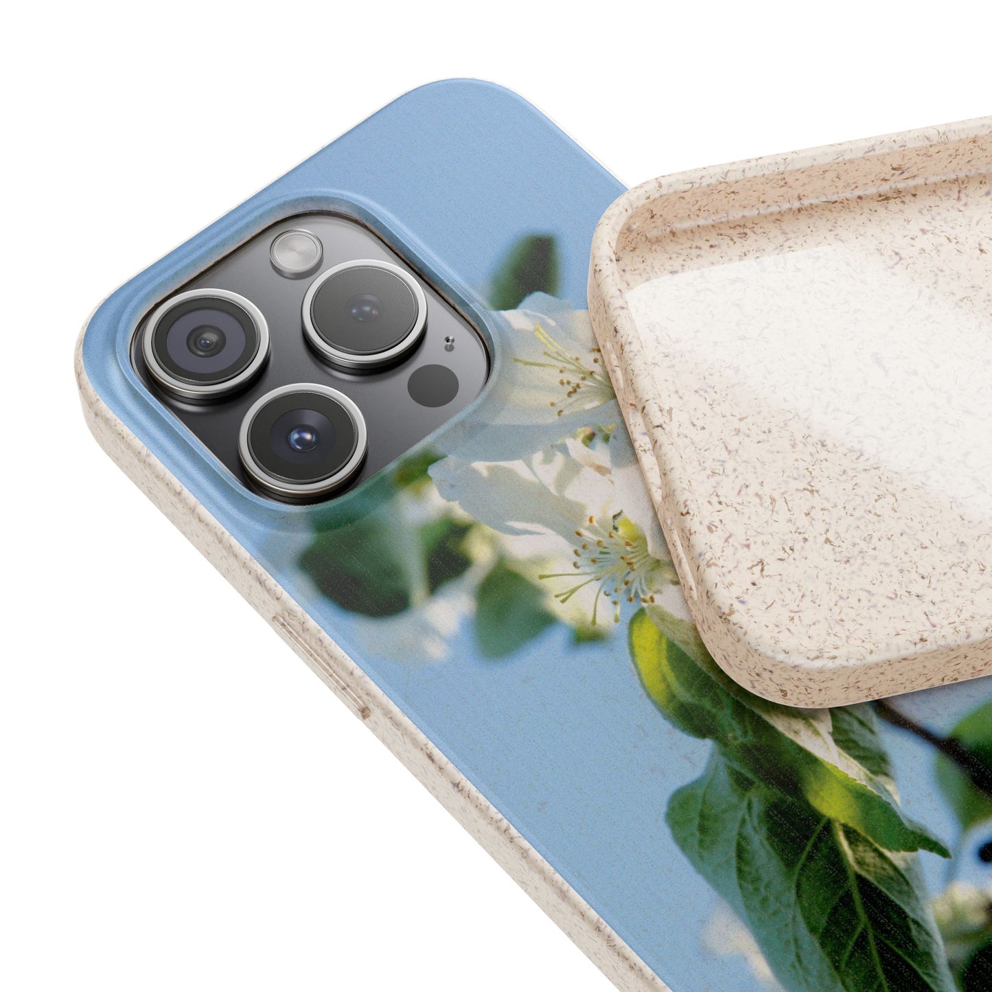 Biodegradable Phone Case „Apfelblüte/Apple Blossom“ – Eco-Friendly Artistic Accessory with Photo Design by Sarah Buhl – Magsafe® Compatible