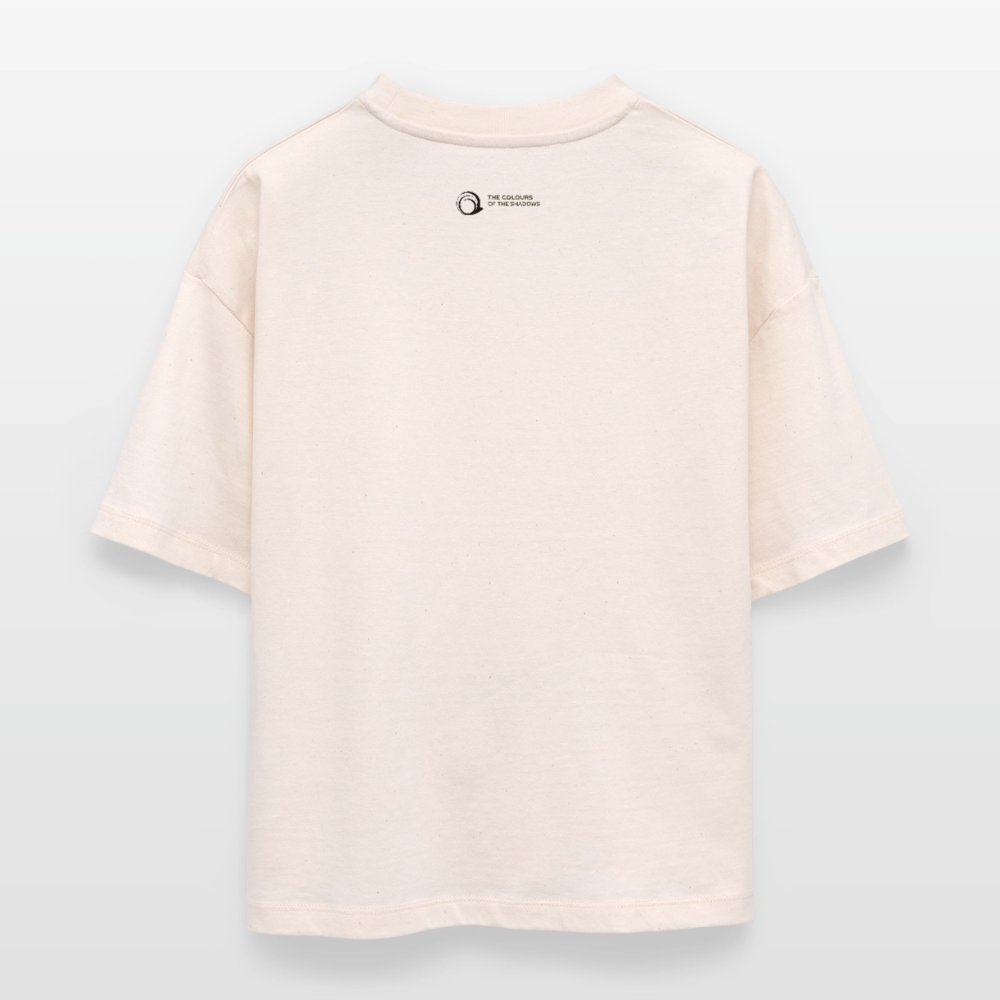 Women’s Boxy Organic T-Shirt "Let the Good Stuff Bloom in your Life" – with Photo Design by Sarah Buhl - soft Ecru