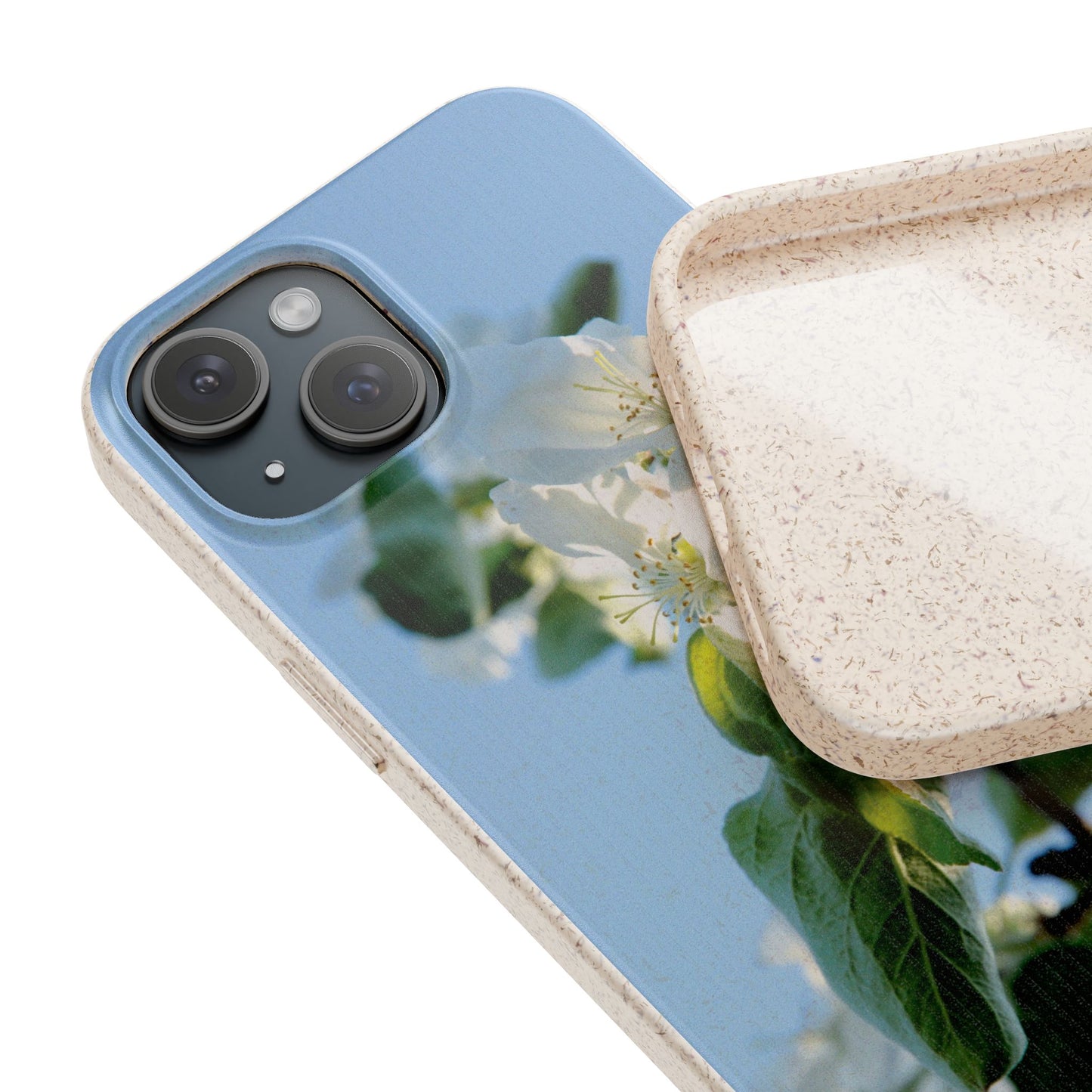 Biodegradable Phone Case „Apfelblüte/Apple Blossom“ – Eco-Friendly Artistic Accessory with Photo Design by Sarah Buhl – Magsafe® Compatible