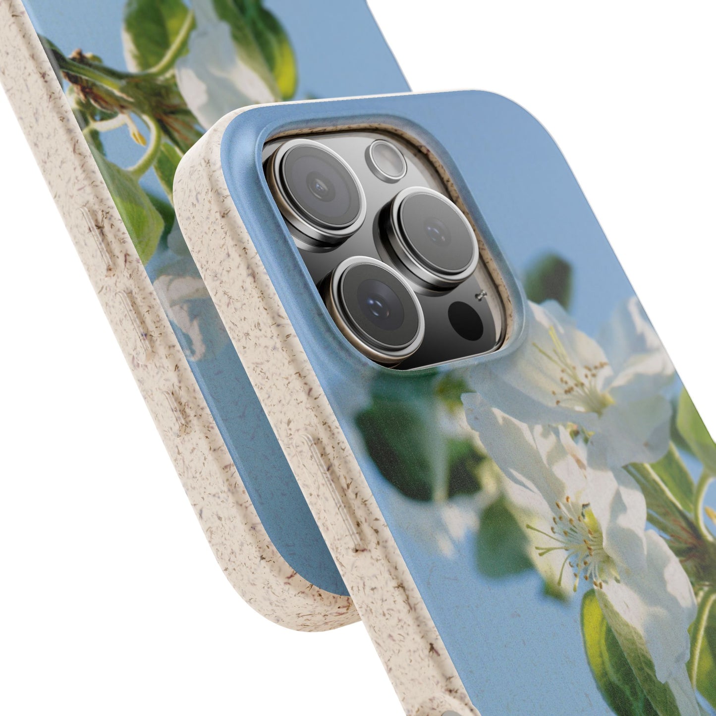 Biodegradable Phone Case „Apfelblüte/Apple Blossom“ – Eco-Friendly Artistic Accessory with Photo Design by Sarah Buhl – Magsafe® Compatible