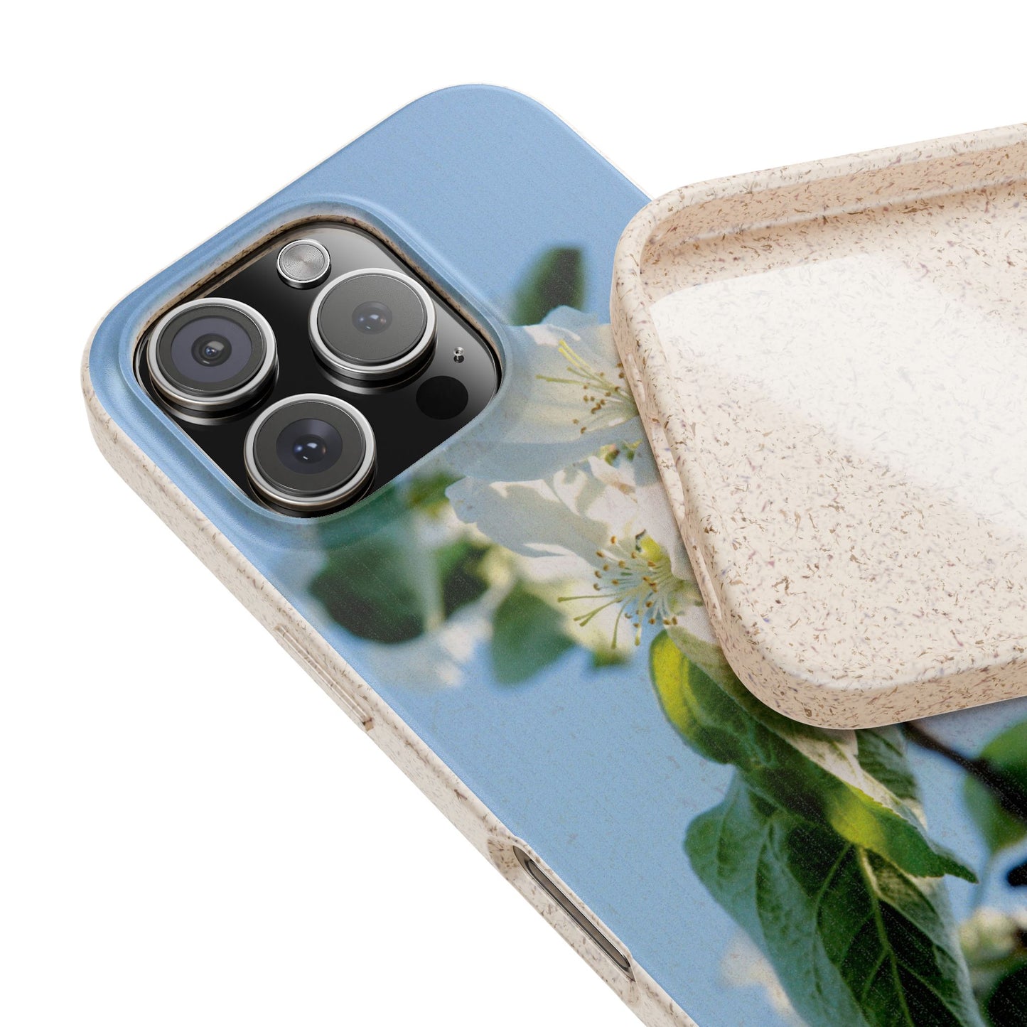 Biodegradable Phone Case „Apfelblüte/Apple Blossom“ – Eco-Friendly Artistic Accessory with Photo Design by Sarah Buhl – Magsafe® Compatible