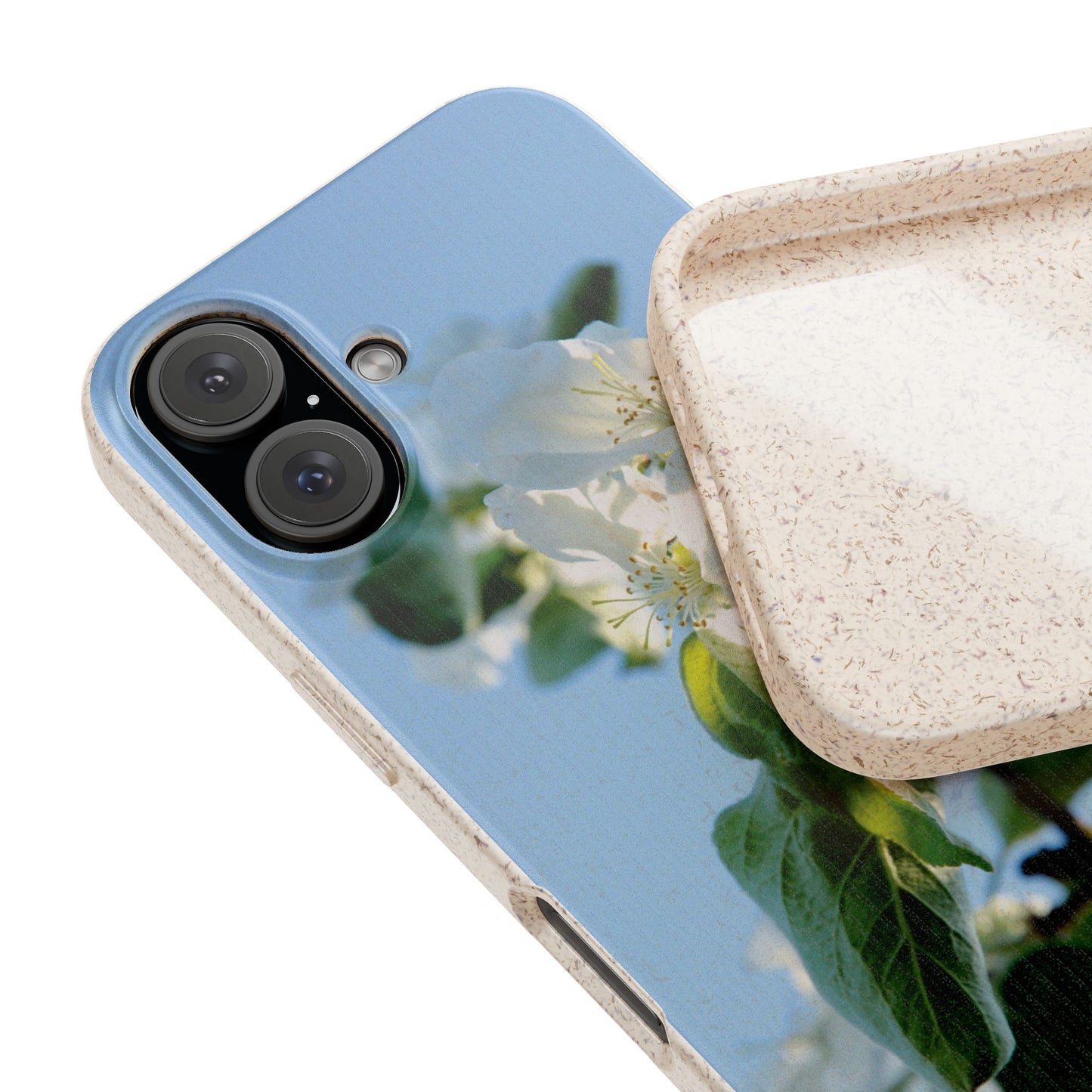 Biodegradable Phone Case „Apfelblüte/Apple Blossom“ – Eco-Friendly Artistic Accessory with Photo Design by Sarah Buhl – Magsafe® Compatible